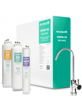 L'osmoseur inverse CROSS 90 Balance Ecosoft - Débit direct 90 L/h enrichi en calcium