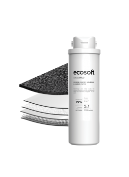 Filtre à osmose inverse 2-en-1 Ecosoft pour CROSS Solo – Membrane 500 GPD + Charbon actif