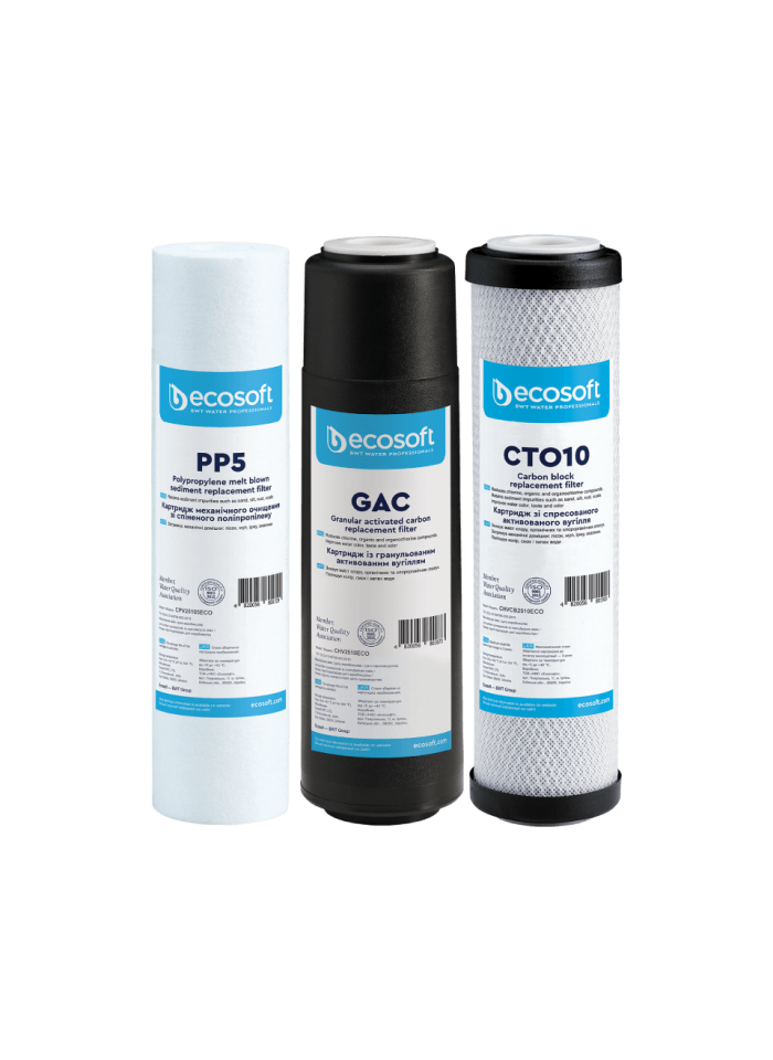 Set de filtres Advanced 1-2-3 pour Ecosoft Robust 1500 & Mini Set de filtres Advanced 1-2-3 pour Ecosoft Robust 1500 & Mini