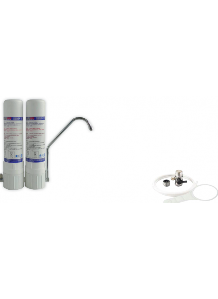 Purificateur d’eau de comptoir Aquapro PR-NLF-ACT2 – Filtration double sédiments + charbon actif