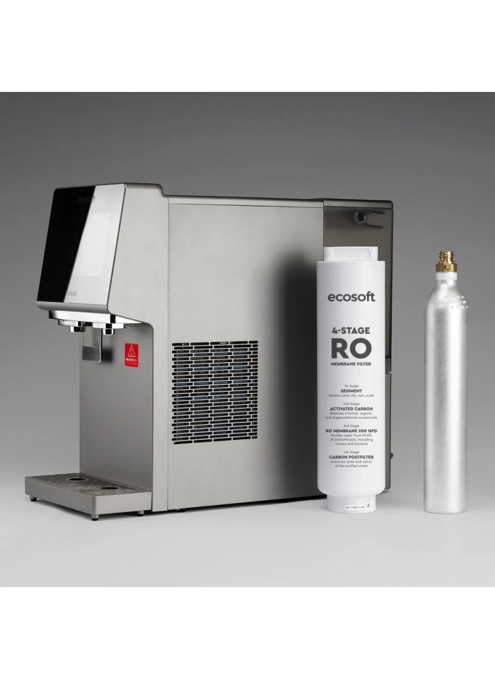 Le distributeur d’eau pétillante intelligent Ecosoft SPARK à osmose inverse
