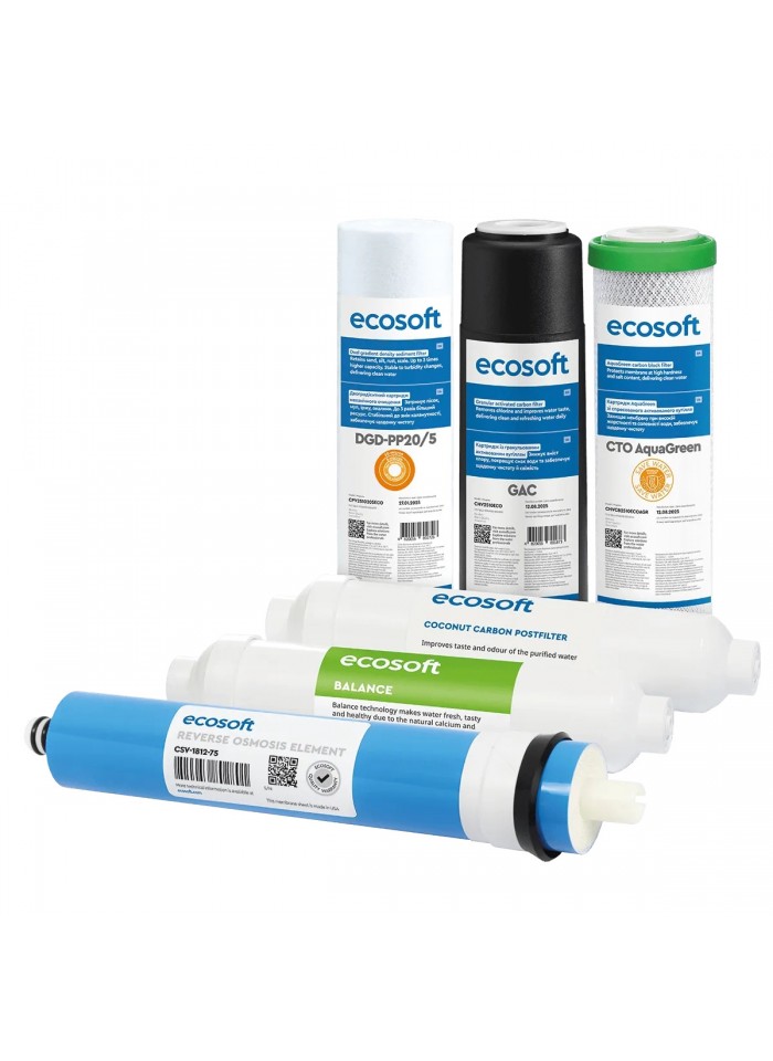 Pack de 6 filtres de remplacement Ecosoft PURE Balance