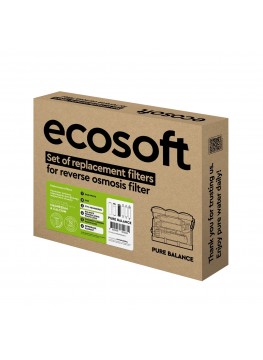 Pack de 6 filtres de remplacement Ecosoft PURE Balance – PP5, GAC, CTOAG, membrane 75 GPD, Balance, post-filtre