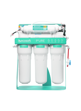 Osmoseur domestique Ecosoft PURE AquaCalcium Mint avec pompe sur support métallique