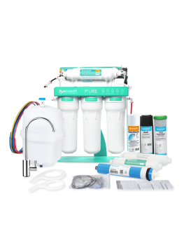 Filtre à osmose inverse PURE AquaCalcium Mint avec pompe sur support métallique 