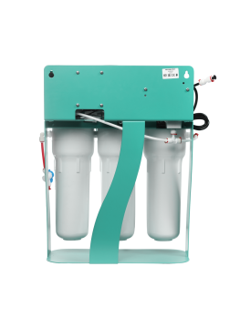 Filtre à osmose inverse PURE AquaCalcium Mint avec pompe sur support métallique 