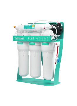 Filtre à osmose inverse PURE AquaCalcium Mint avec pompe sur support métallique 