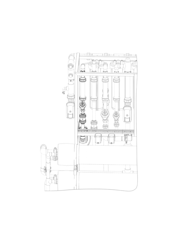 Assemblage de mélange d'eau brute pour les systèmes d'OI MO2. MO3 et MO4 Systèmes RO 8 