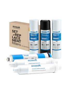 Kit standard avancé de 5 filtres de remplacement PP5-GAC-CTO-50GPD-POSTMIN 