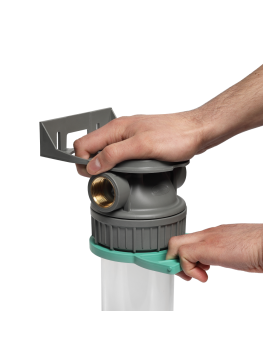 Boîtier 3P ECO 9" ¾ bol transparent en PET avec valve venturi + drain ¾"  