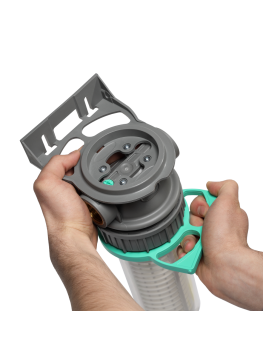 Boîtier 3P ECO 9" ¾ bol transparent en PET avec valve venturi + drain ¾"  
