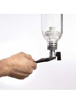 Boîtier 3P ECO 9" ¾ bol transparent en PET avec valve venturi + drain ¾"  
