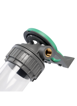 Boîtier 3P ECO 9" ¾ bol transparent en PET avec valve venturi + drain ¾"  