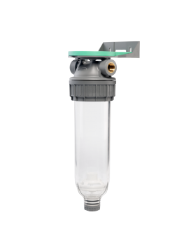 Boîtier 3P ECO 9" ¾ bol transparent en PET avec valve venturi + drain ¾"  