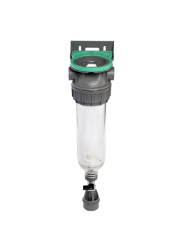 Boîtier 3P ECO 9" ¾ bol transparent en PET avec valve venturi + drain ¾"  