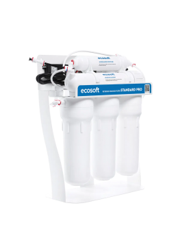 Osmoseur Ecosoft Standard PRO avec minéralisation, pompe et support métallique