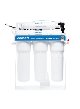 Filtre à osmose inverse Ecosoft Standard PRO avec minéralisation et pompe sur support métallique 