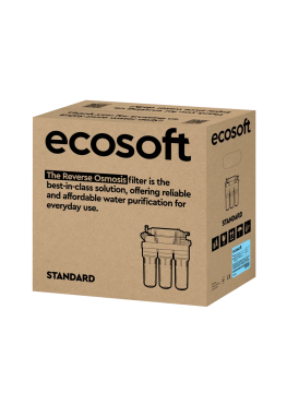Filtre à osmose inverse Ecosoft Standard PRO avec minéralisation et pompe sur support métallique 