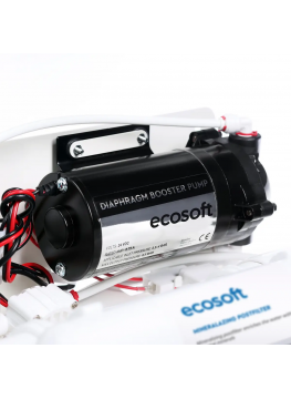 Filtre à osmose inverse Ecosoft Standard PRO avec minéralisation et pompe sur support métallique 
