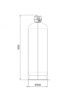 Filtre de lavage à contre-courant 21x62 Ecosoft avec vanne CE 1.25″ pour traitement de l’eau commercial