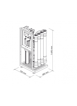 Osmoseur inverse professionnel Ecosoft MO24000TP5 4″