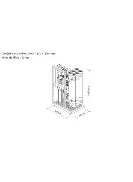 Osmoseur inverse professionnel Ecosoft MO36000TP5 4″ – 1 500 L/h