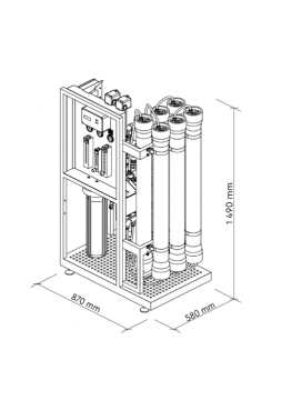Système d’osmose inverse Ecosoft Inox IoT MO36000 4″