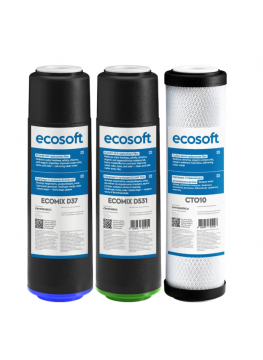 Ensemble avancé de filtres de remplacement Ecosoft pour filtres à eau à 3 étapes