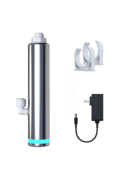 Stérilisateur UV-LED inox SS304 – 1 à 3 L/min – Désinfection eau 99,999%