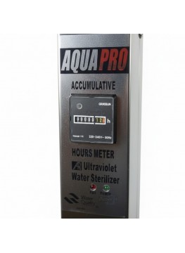 Stérilisateur UV Aquapro 12GPM vertical avec moniteur d'intensité UV – 40W – 2725 L/h – Inox SS 304