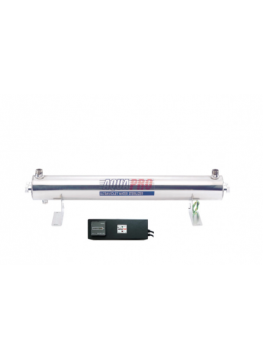 Stérilisateur UV Aquapro 24GPM horizontal – 2 lampes – 5450 L/h – Ensemble complet avec timer