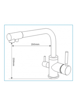 Robinet 3 voies pour cuisine Gliano BR304
