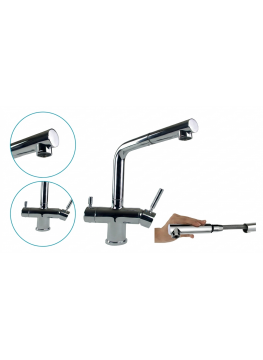 Robinet douchette 3 voies Gliano BR316-2