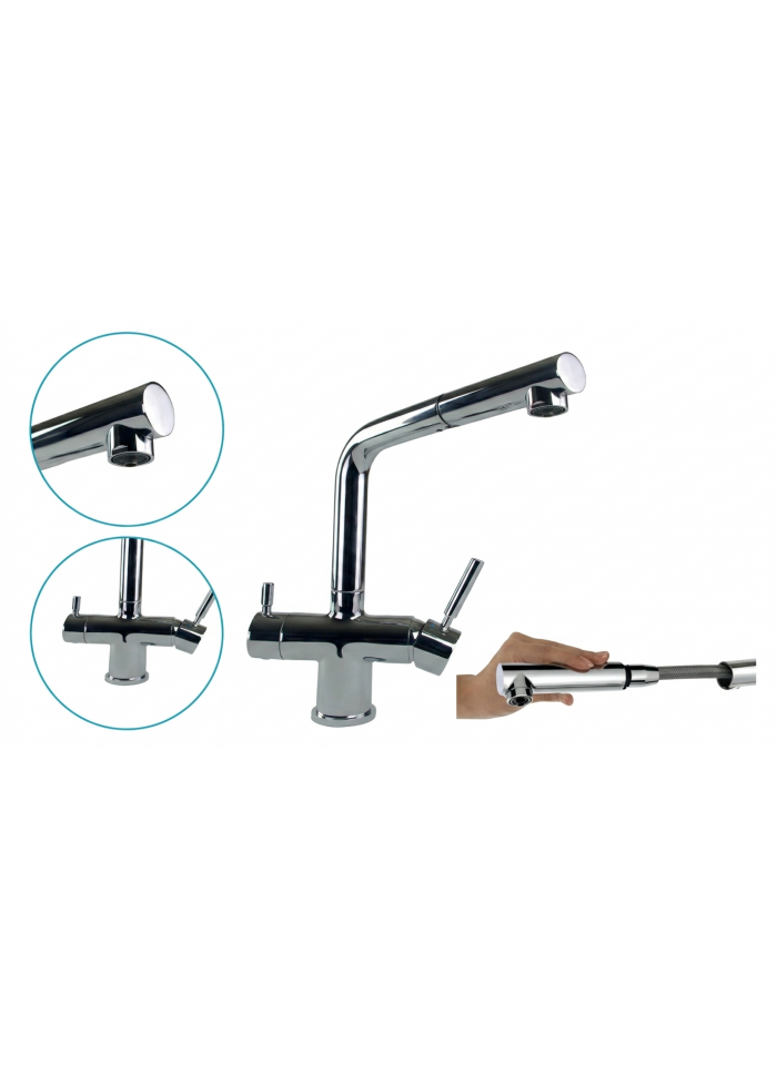 Robinet douchette 3 voies Gliano BR316-2