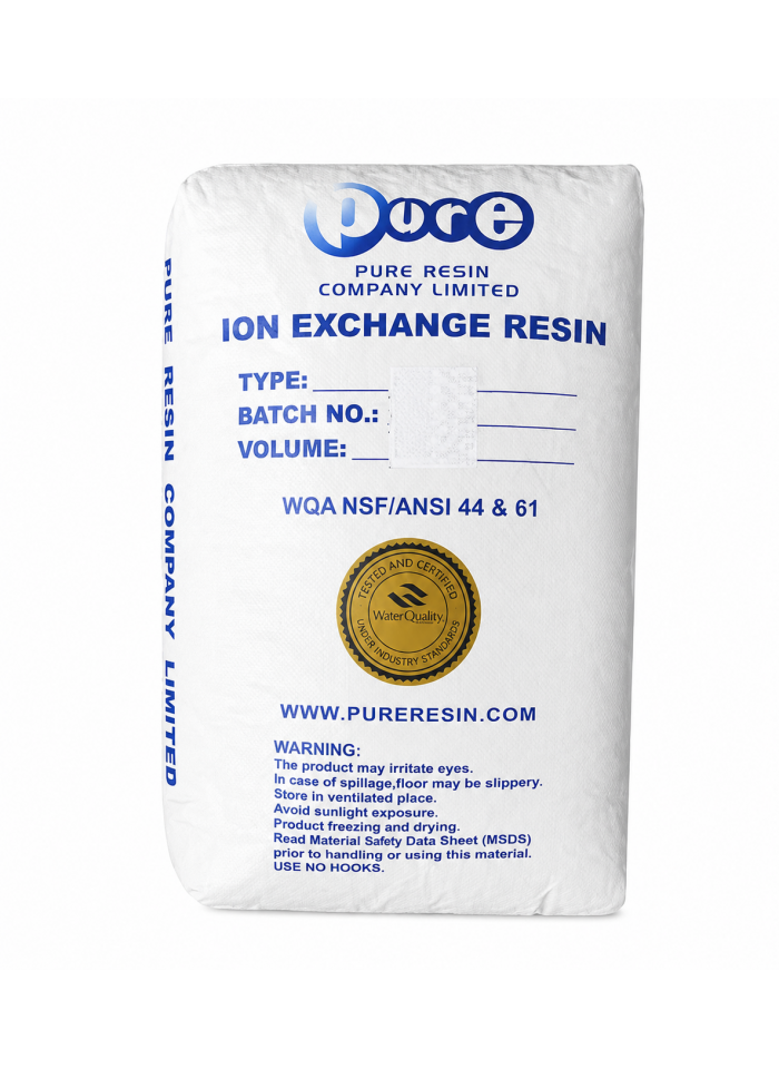 Résine cationique forte haute capacité Pure Resin pour adoucissement, désalcalinisation et déionisation 25L