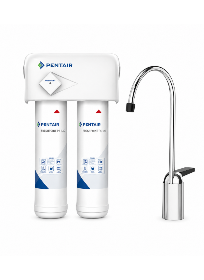 Purificateur eau sous évier Pentair Freshpoint F2000-B2M — 2 étapes COV, plomb et PFAS avec contrôleur de cartouche
