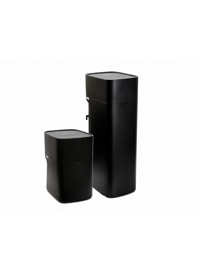 Adoucisseur Floteck Atena 25L — vanne Floteck 85 volumétrique, design noir premium, 2,0 m³/h, grand foyer