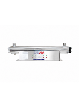 Stérilisateur UV 48 GPM horizontal 160 W avec moniteur d'intensité – AQUAPRO PR-UV-48GPM-HTM