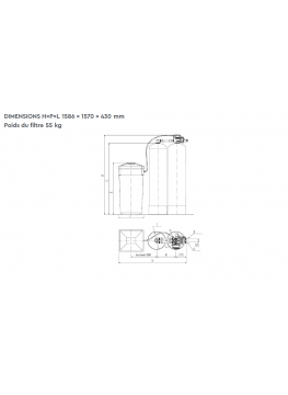 Adoucisseur d'Eau Double Ecosoft 10x54 — 37L de Résine - Valve Clack CE TWIN 1"