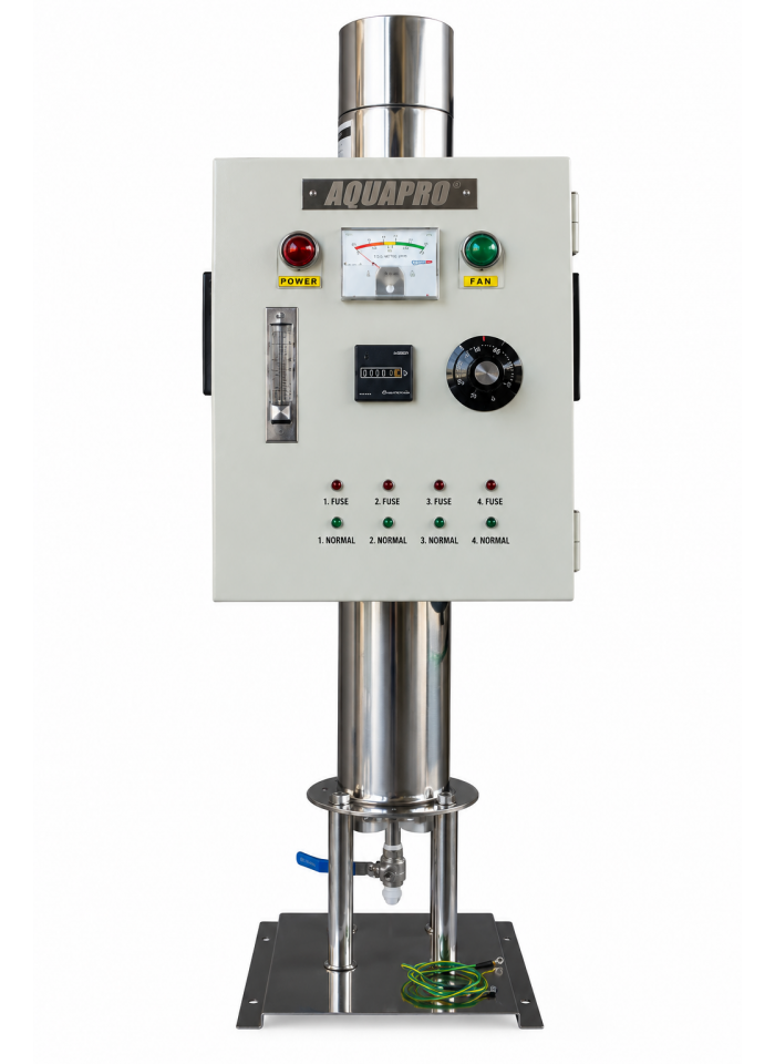 Stérilisateur UV AQUAPRO Vertical 48 GPM – 160 W – Boîtier de contrôle inox