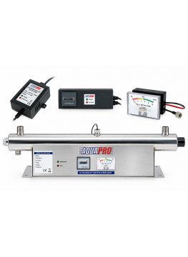 Stérilisateur UV Aquapro 12GPM – Timer et moniteur lumière UV – 40W – 2725 Lh – Raccords 34 NPT