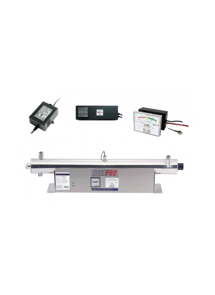 Stérilisateur UV Aquapro 12GPM avec moniteur lumière UV – 40W – 2725 Lh – Inox SS 304 34