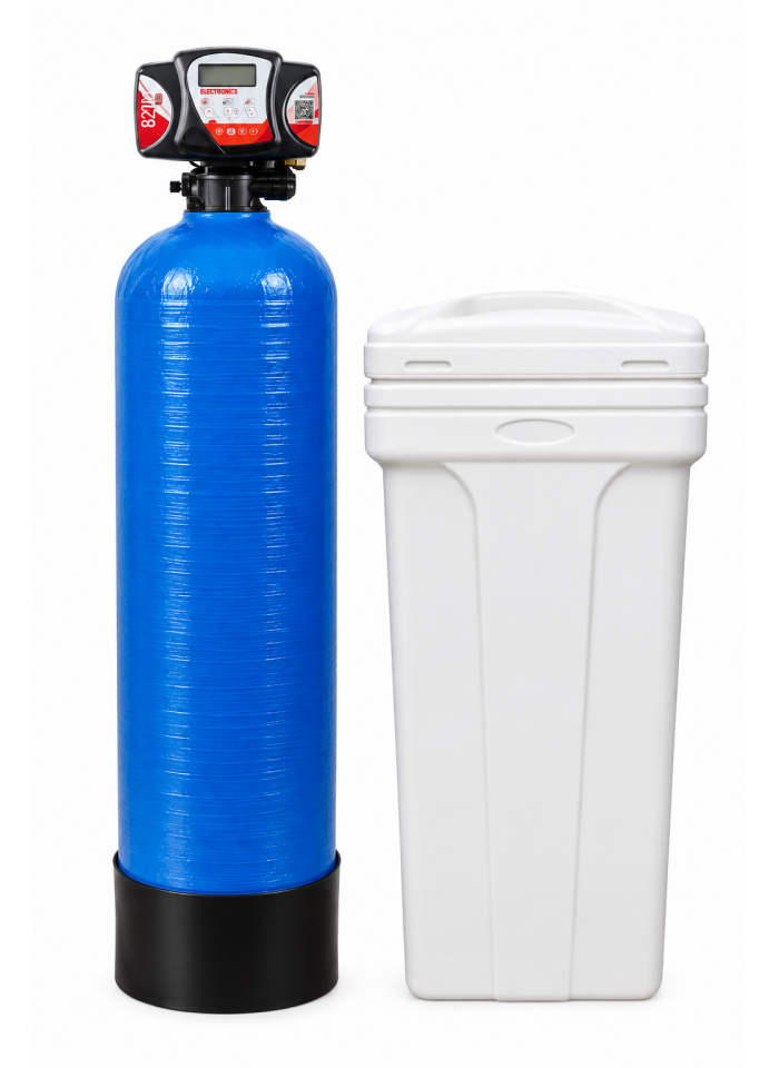 Adoucisseur Pentair Fleck 8200 Bi-Bloc 75 L – Bac à Sel 145 L