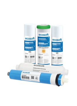 Ecosoft Kit 5 Filtres Standard PRO 50 GPD - PP5-GAC-PP1-50GPD-POSTMIN