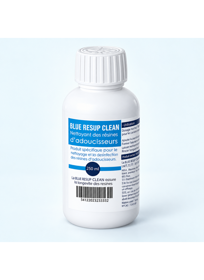 BLUE RESUP CLEAN 250 ml — Nettoyant liquide pour résines d’adoucisseur