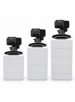 Adoucisseur Fleck 5600 SXT Arca – compact sous évier, 4 à 14 L de résine, by-pass et mixing inclus