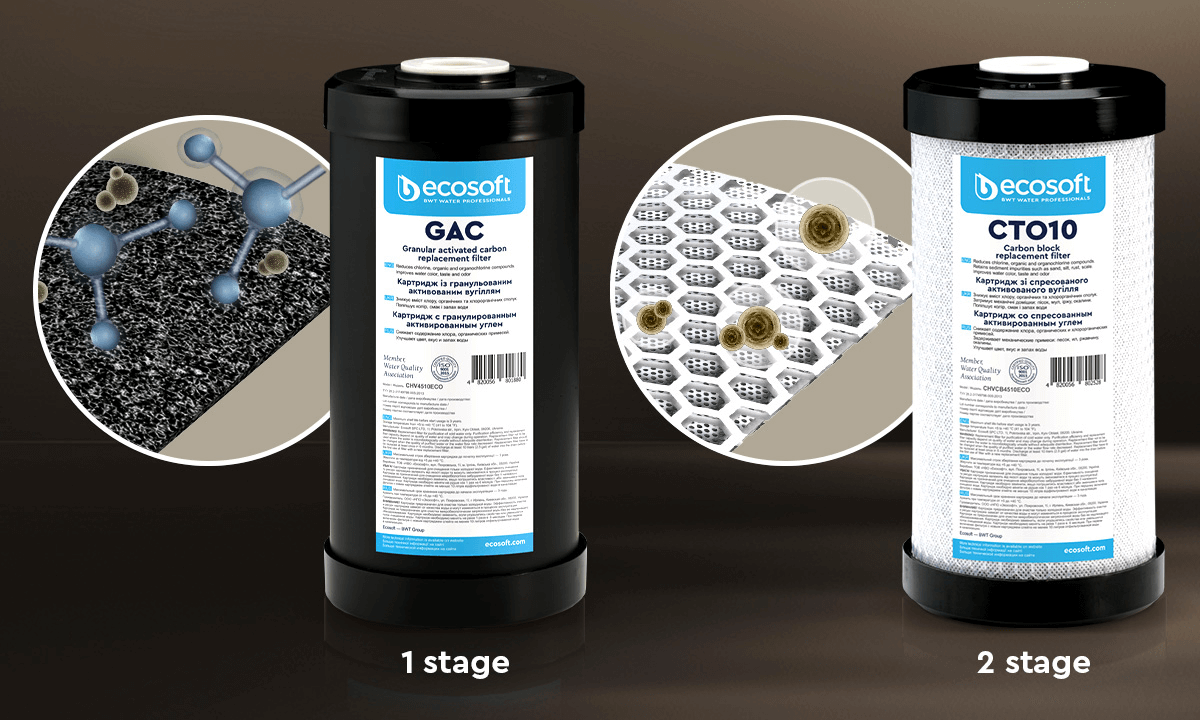 Osmoseur professionnel Ecosoft RObust 3000MAX avec préfiltration Big Blue et deux membranes 500 GPD