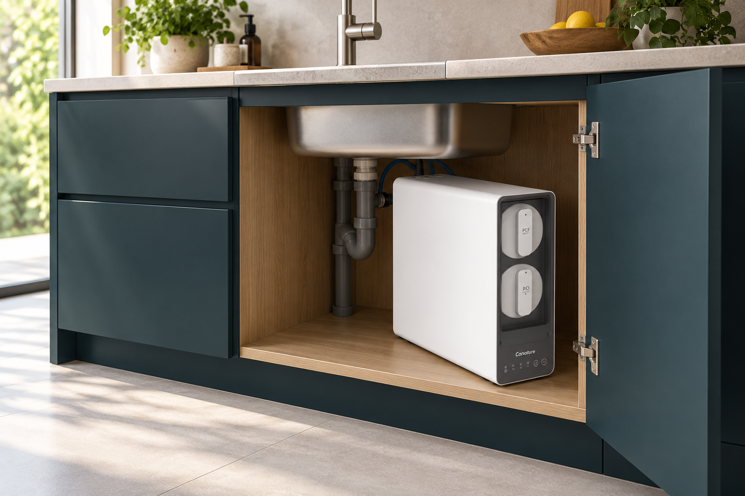 Présentation de l'osmoseur Canature RO-UX6 et de ses éléments de filtration